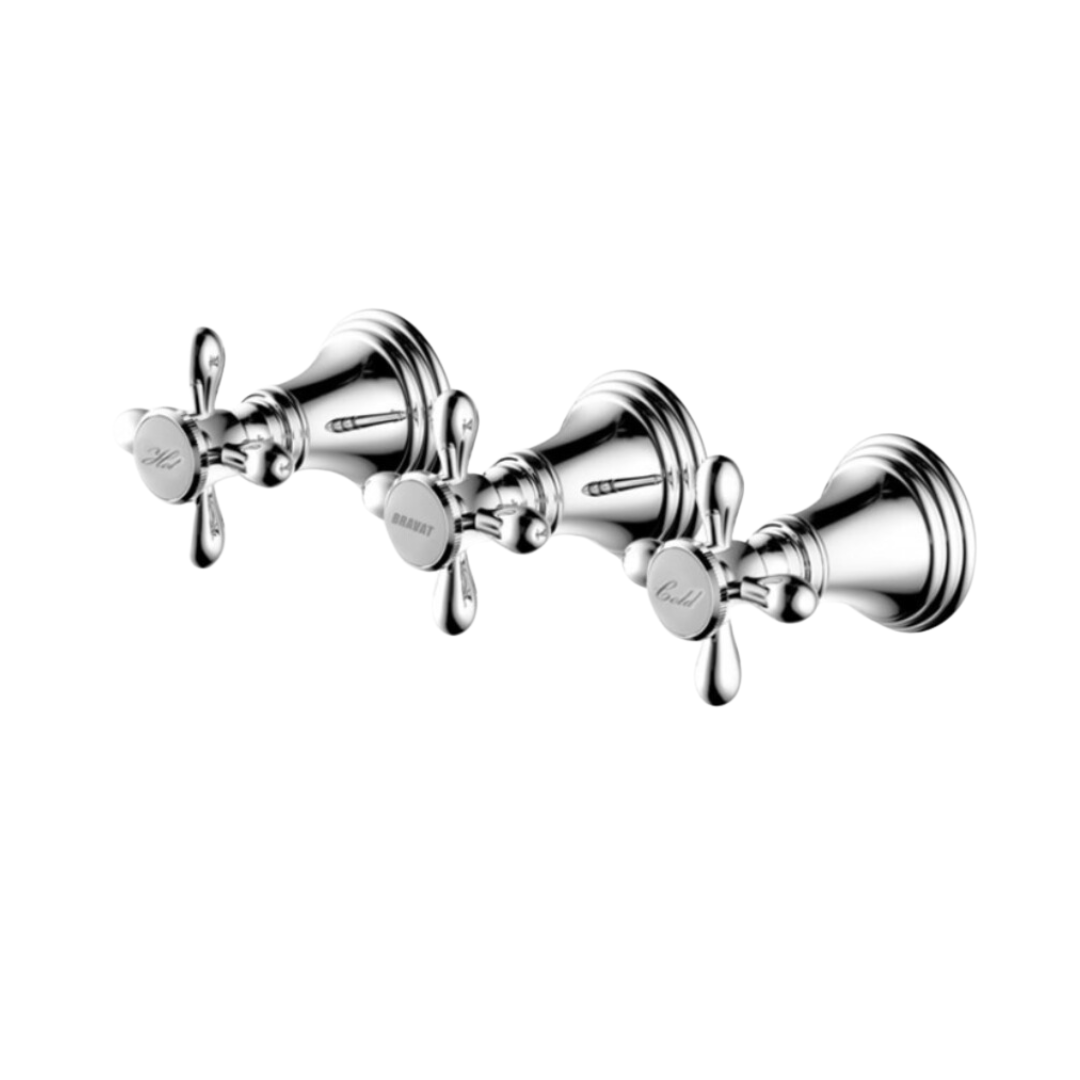 Built-in Bath & Shower Mixer Trim Set P69224CP-ENG Bravat